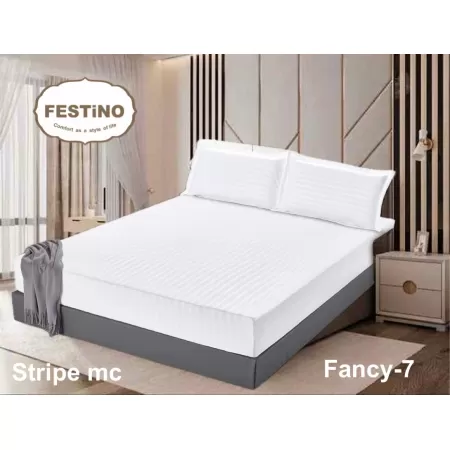 Fitted Sheet Microfiber Cotton Stripe Fitted Sheet Microfiber Cotton Stripe